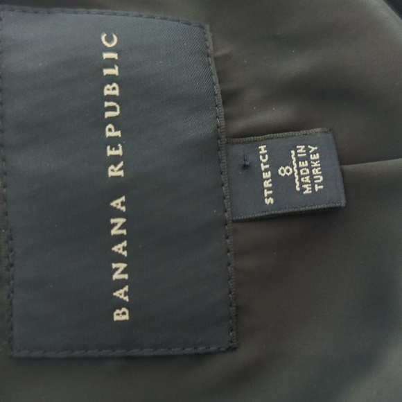 Banana Republic Wool Black Career Office Siren Classic Blazer Sz 8 - Picture 8 of 11